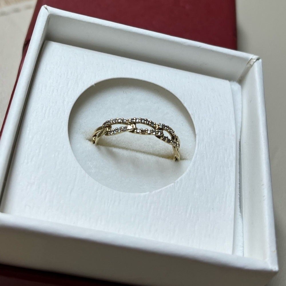 Aurate Open Link Diamond Ring 14k Gold | Size 7 - Picture 5 of 11